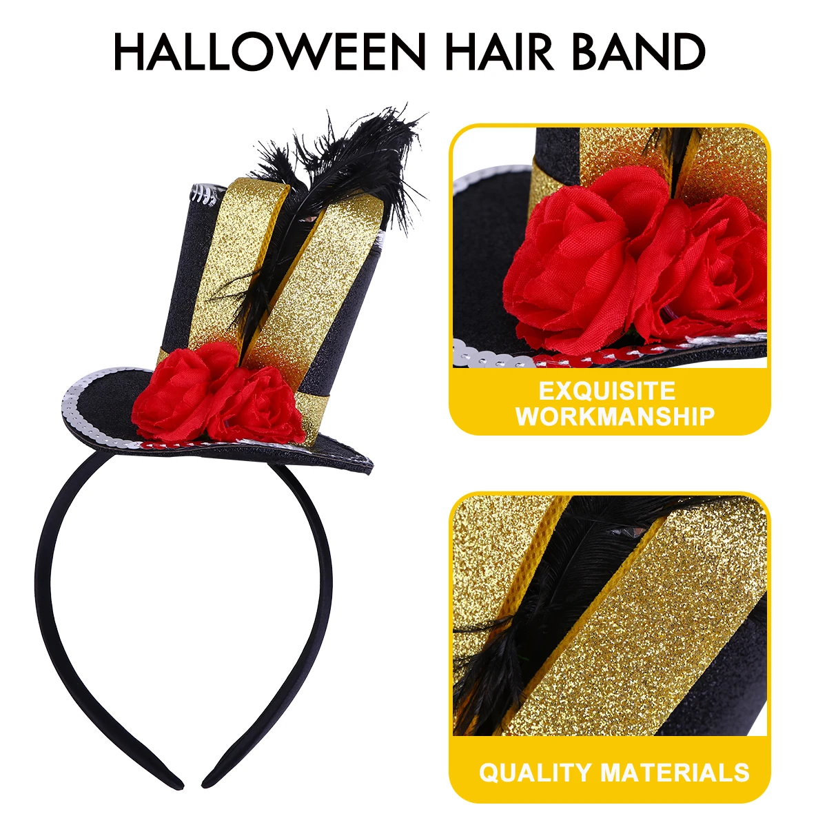 

Hat Headband Headdress Performance Mini Halloween Hoop Child Lightweight Comfortable Wear Photo Prop Accessories Retro