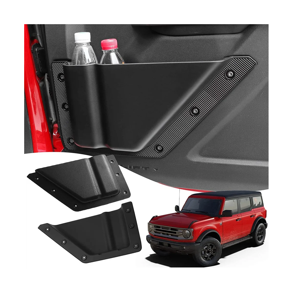 Front Door Storage Box for Ford Bronco 2021 2022 Accessories Door Side Organizer Box Interior Storage, 2 Pack