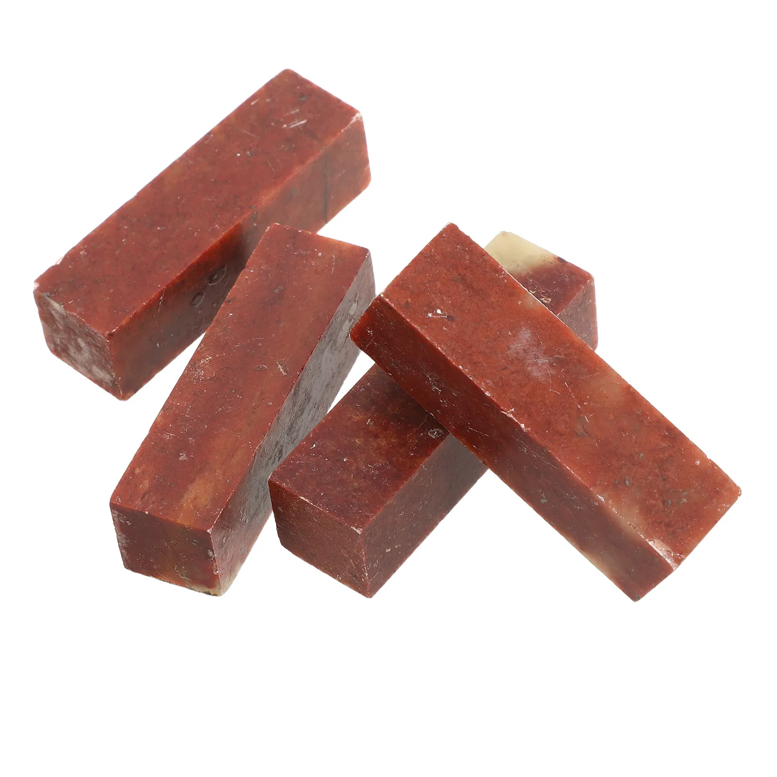4Pcs Square Stone Seal Carving Set Natural Smooth Stones for Name Stamp Calligraphy Painting Craft Material