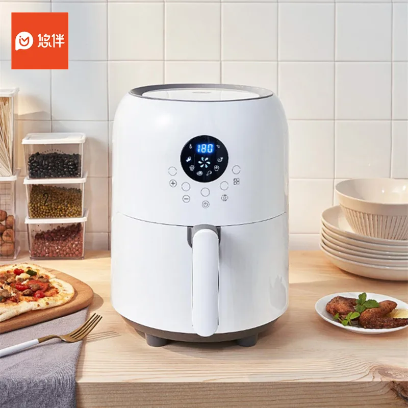 

YOUPIN 2.6L smart air fryer oil-free oven 360 ° baking LED touch screen oil-free electric fryer non-stick basket kitchen cooking