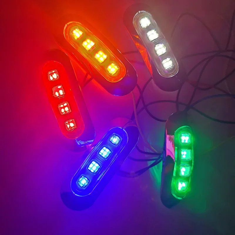 10 قطعة LED مؤشر العلامات الجانبية أضواء السيارة الجبهة الخلفية الذيل التخليص مصباح الضوء الأحمر لحافلة شاحنة شاحنة مقطورة 12 فولت 24 فولت Universi