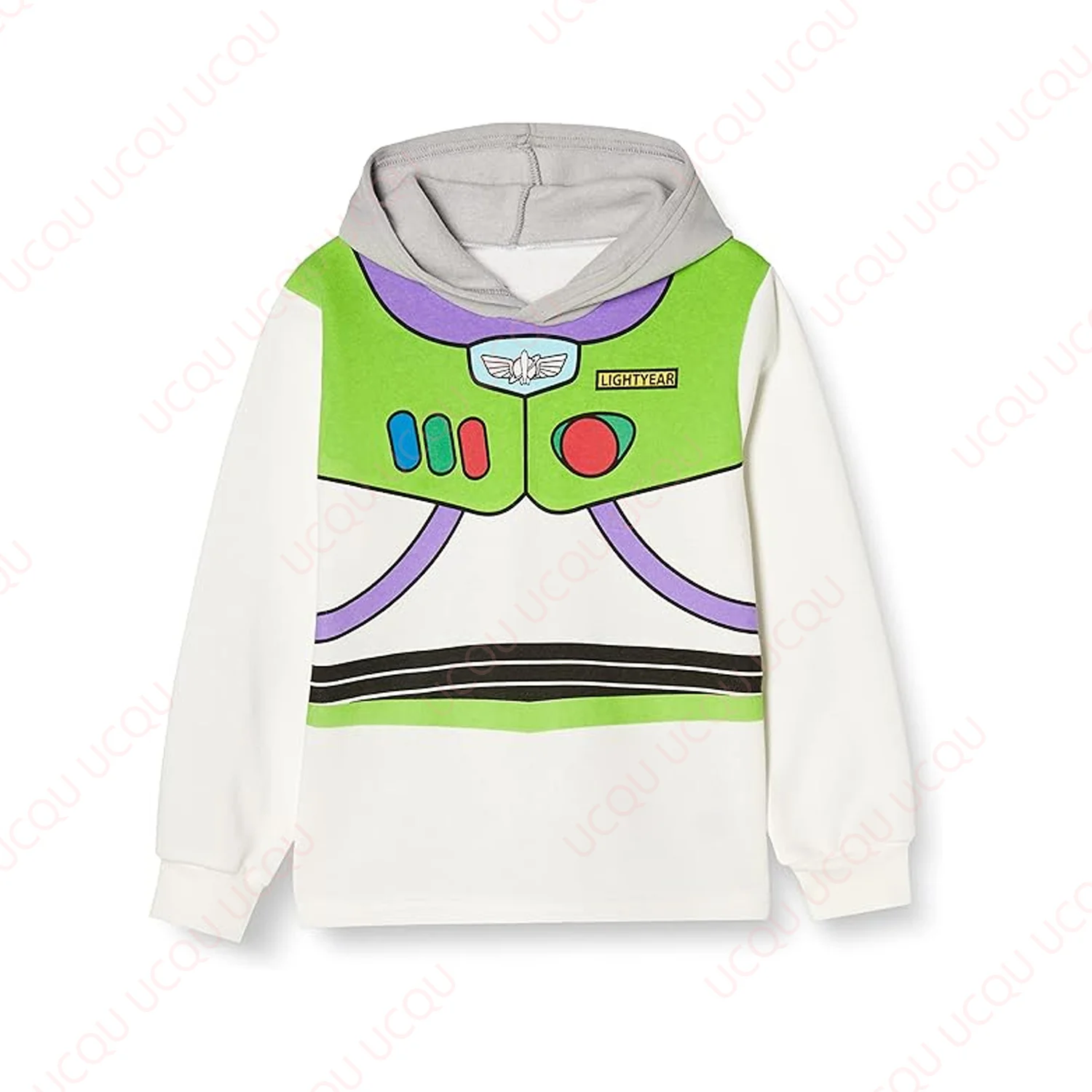 

Disney Toy Story Buzz Immersive Little Kid to Big Kid Hoodie Spring and Autumn Unisex Loose Oversize Fashion Pullover Streetwear