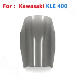 For Kawasaki KLE400 KLE 400 Windshield WindScreen Viser Visor Front Glass Airflow Wind Deflectors Higher 5CM/10CM/15CM Black Gra