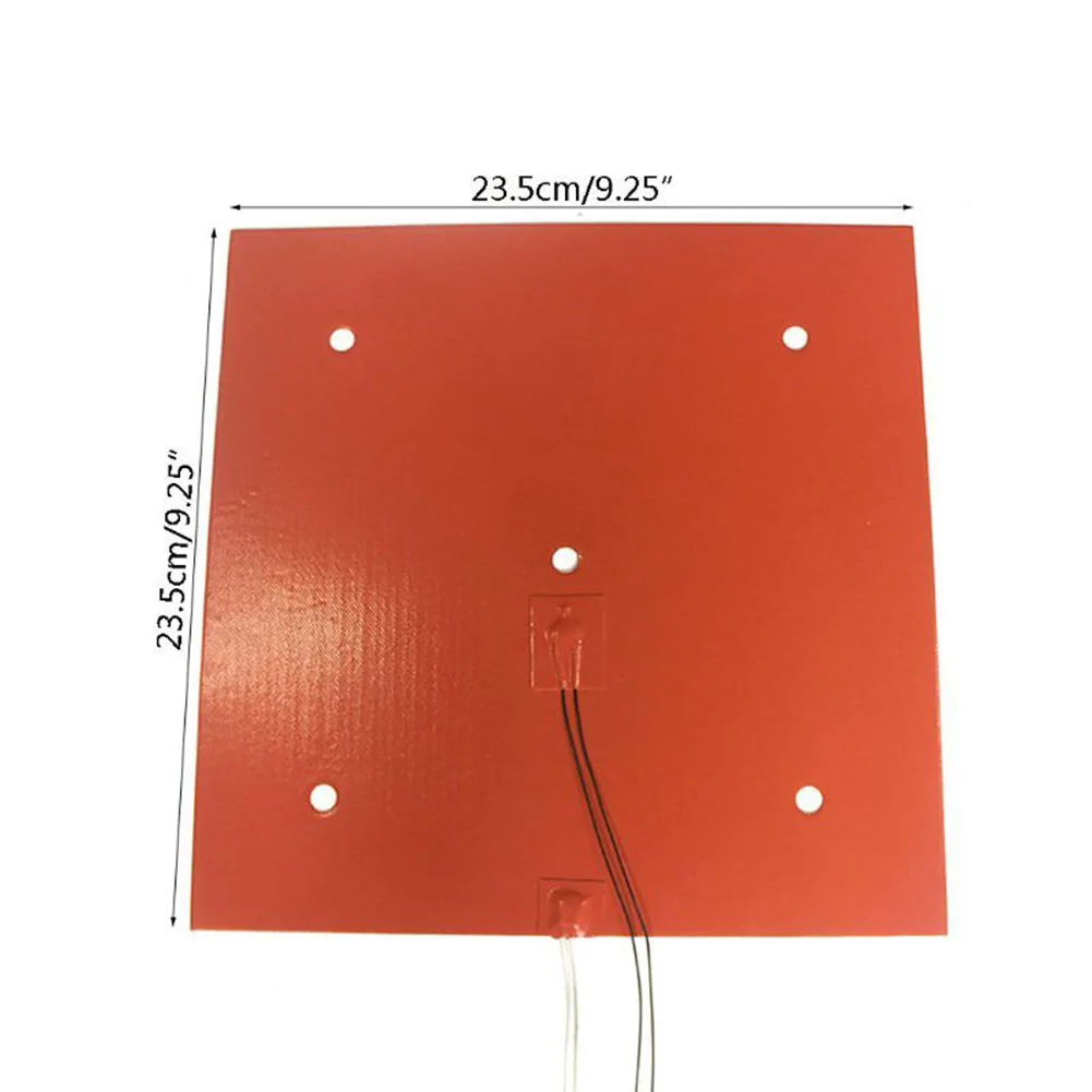 

Space Heaters Silicone Heating Pad Silicone 235*235mm 24V 250W Five Holes For 3D Printer Heating Bed Heating Pad