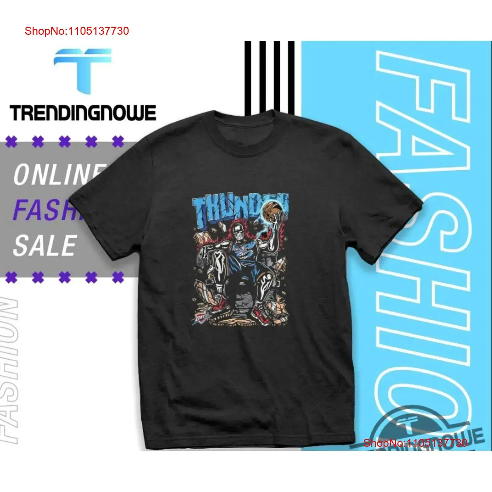 Jal en William Okla homa City Thunder Throne Warren Lota Skeleton T Shirt vintage Washed Soft Slightly Unisex Breathable