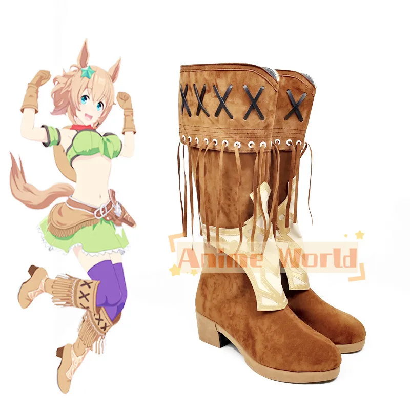 Gioco Anime Umamusume: Pretty Derby Taiki Shuttle Scarpe Cosplay Stivali Bambini adulti Accessori per costumi da festa di Halloween Puntelli