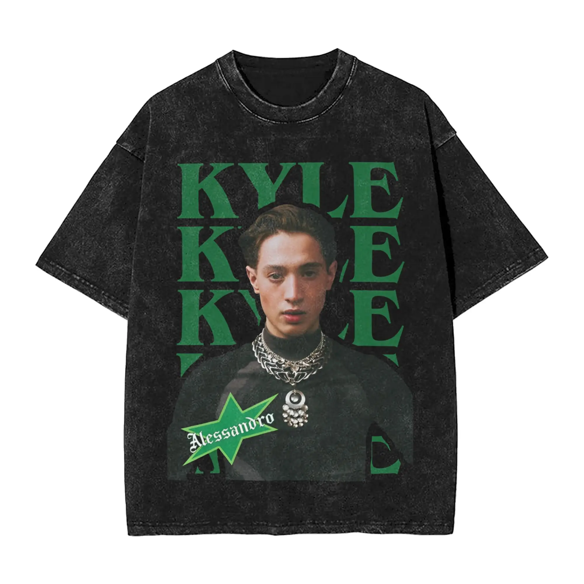 2024 Kyle Alessandro Lighter Eurovision 2025 Norway Merch Washed Shirts Merch Oversize T-Shirts  Men Women Tee Shirt
