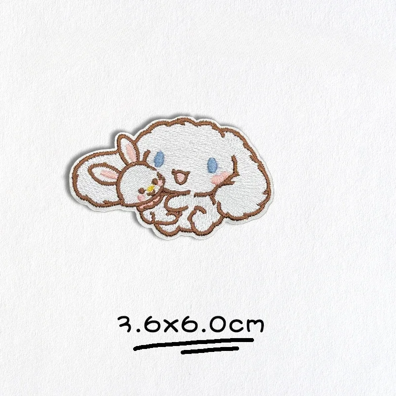 Kawaii Sanrio Kuromi My Melody Cinnamoroll Self-adhesive Diy Embroidery Cloth Stickers Self-adhesive Book Coating Decoration