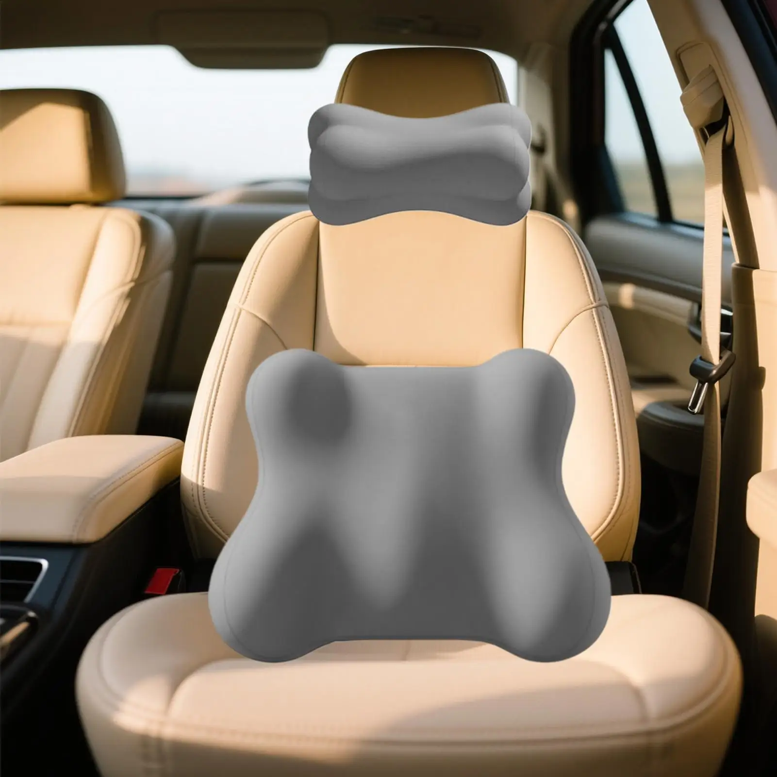 

Поддержка шеи и поясницы для вождения автомобиля, эргономичные аксессуары, подголовник автомобиля и набор подушек для поясницы для водителей, офисный стол, диван