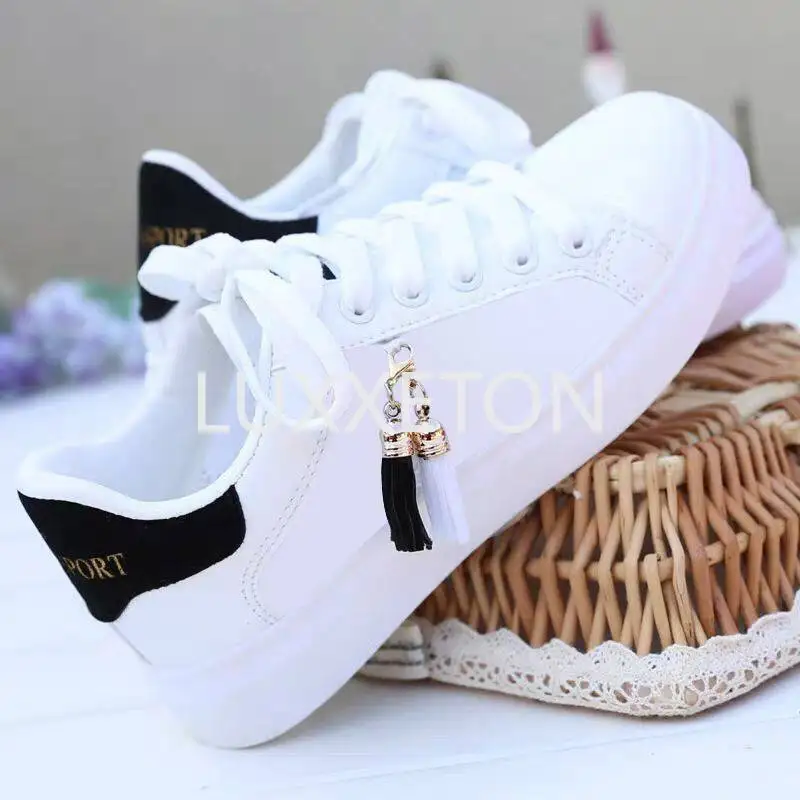 Spring, Summer, and Autumn Korean Edition New Women's Fashion Breathable Leisure Sports Flat Bottom Versatile Little White Shoes