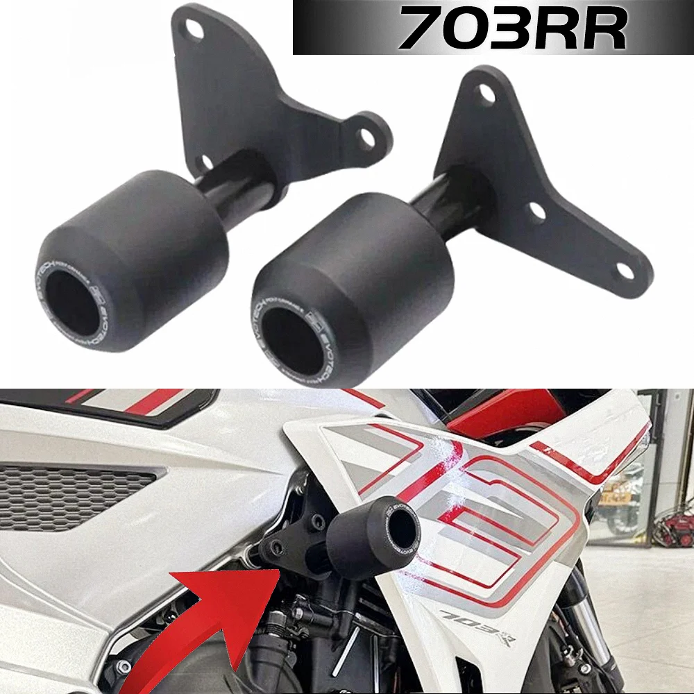 

or Zontes 703RR Protection Frame Sliders Motorcycle Accessories Levers Crash Pad Anti-Fall Bumper Kit Exhaust Escape Seat 703 RR