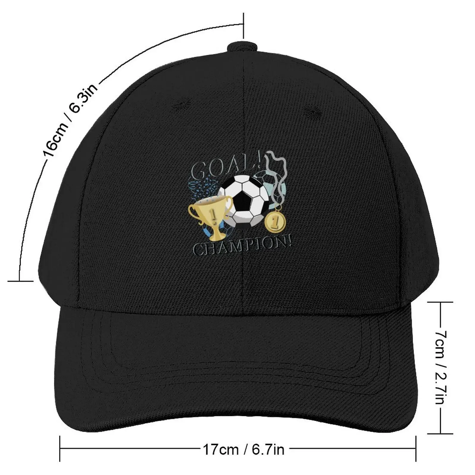 Football Goal Scoring Champion! Baseball Cap Gentleman Hat Beach Girl'S Hats Men's