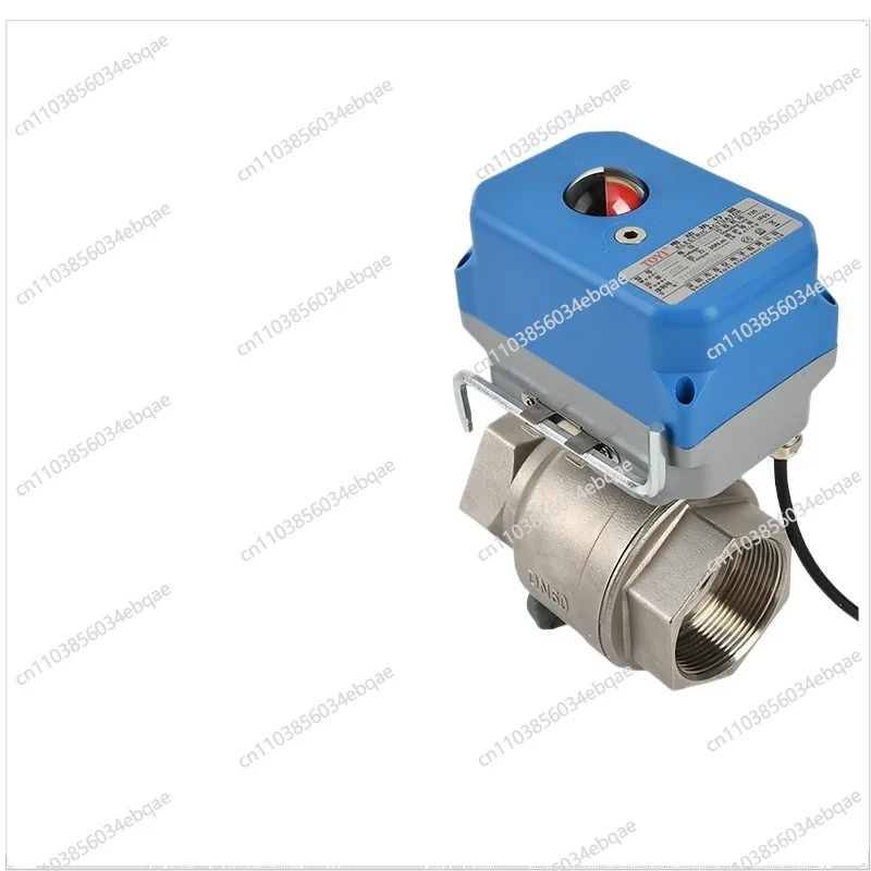 For 30Nm Mini Electric Stainless Steel DN50 Ball Valve AC9-36V Switching Power Off Reset with Feedback