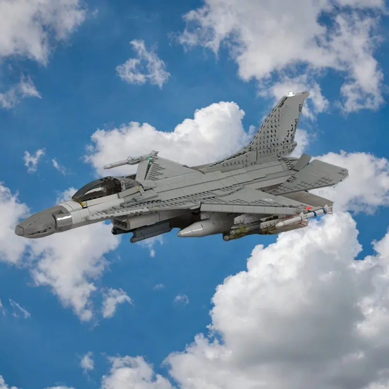 

1480 шт. F-16 Block 30 Модель истребителя идеально восстанавливает классический самолет ВВС США, идеально подходит для любителей военных моделей