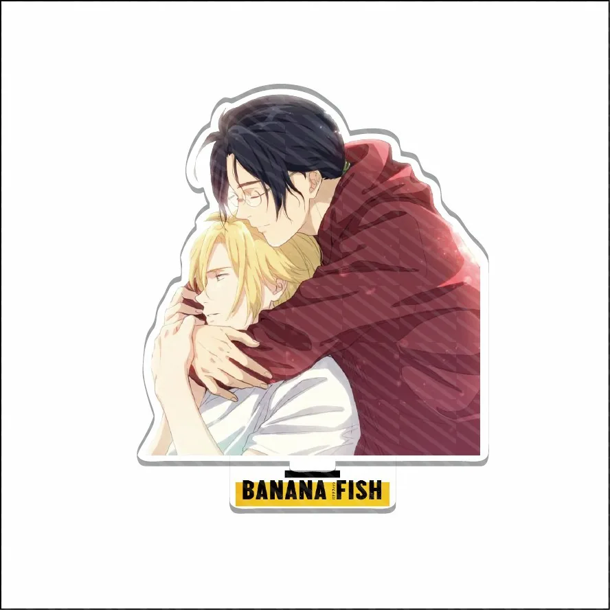 Japan BANANA FISH Anime Figures Aslan Jade Callenreese Acrylic Stands Okumura Eiji Character Model Plate Desk Decor Fans Gift