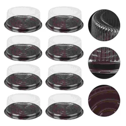 10Pcs Transparent Plastic Cake Box With Domed Lid For Dessert Storage Container Packaging Case Sushi Biscuit Fruit Pastry Gift