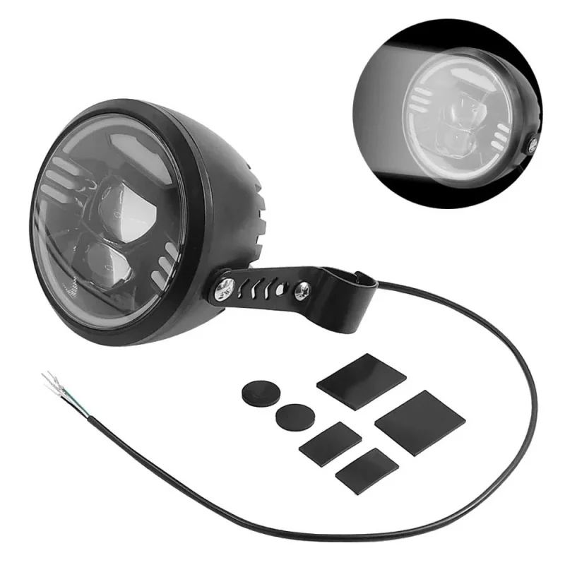 

Для электрического велосипеда, ближний свет, дальний свет, 12 В-48 В, светодиодная фара, передний фонарь, водонепроницаемый фонарик, аксессуары для электронного велосипеда, часть