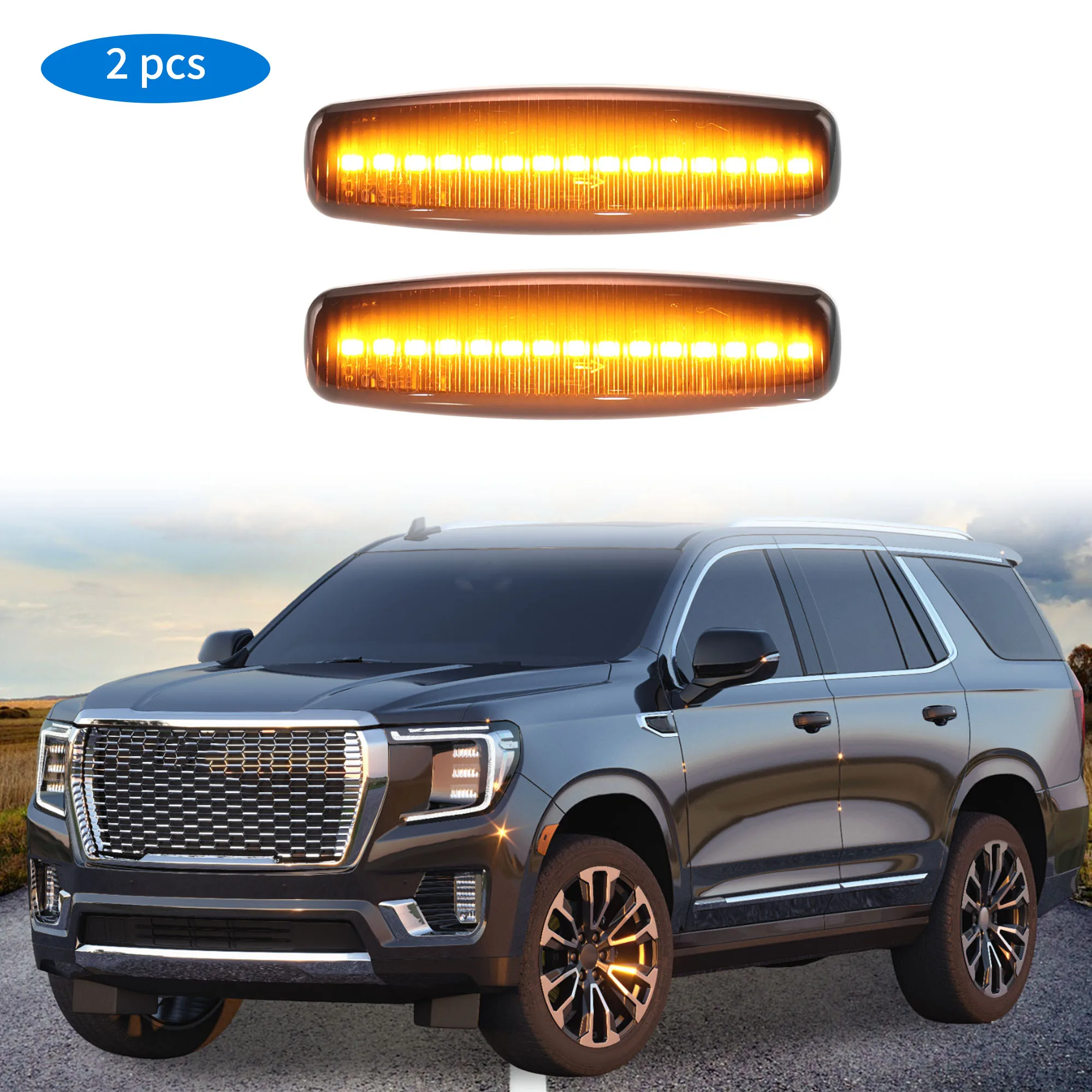 UXCELL Side Fender Marker Light for Infiniti EX35 LED Side Fender Repeater Light Housing Turn Signal Lamp Replacement ABS 2 Pcs