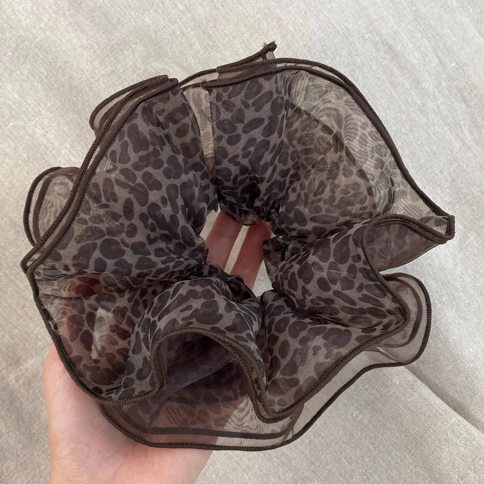 1PC Trendy Leopard Print Mesh  - Hair Net Invisible ulasan dan harga