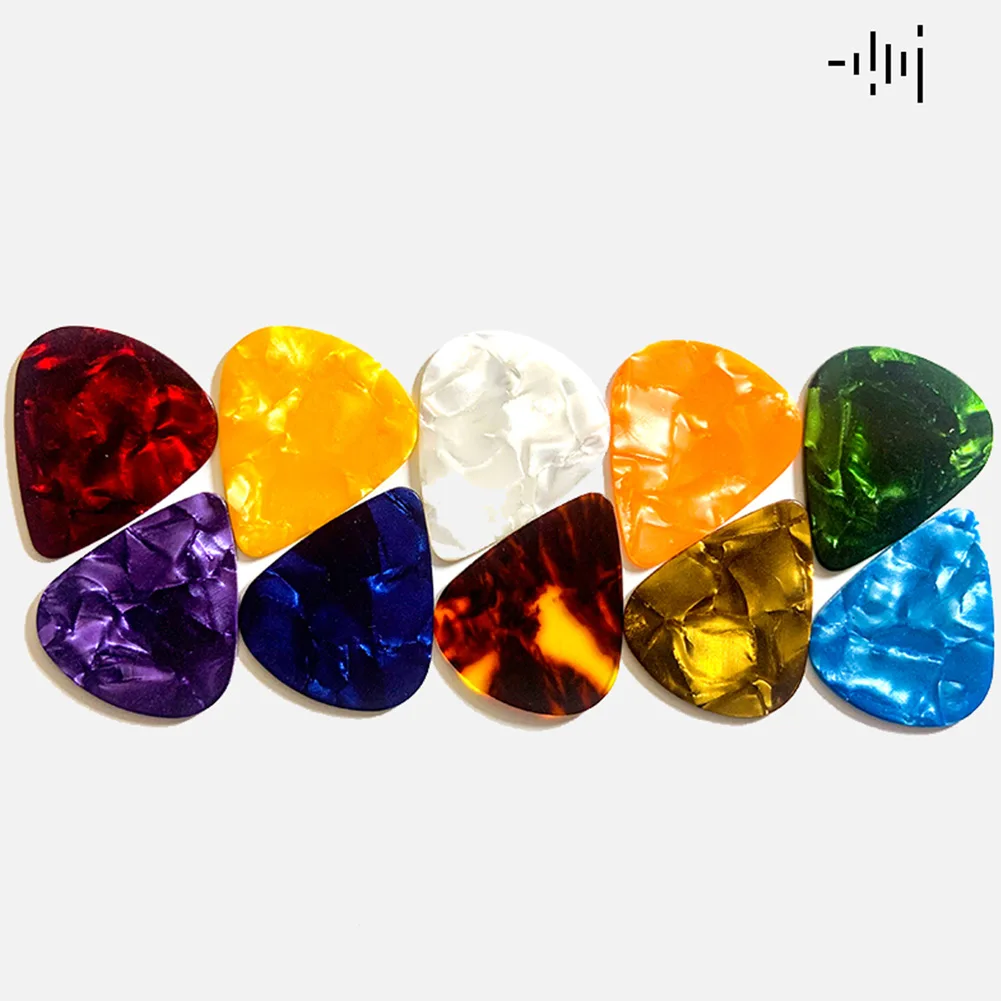 JEPicks-Plectre en celluloïd pour basse électrique acoustique, accessoires multicolores de 0.46mm, 12 pièces