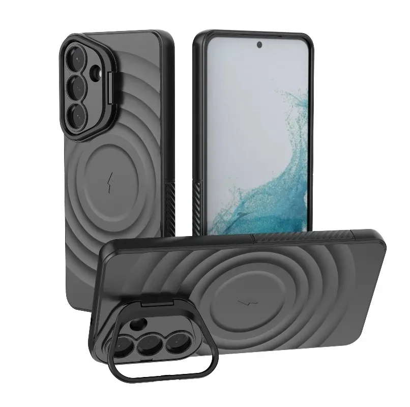 Ripple Matte Hülle für Samsung Galaxy S26 S25 Plus S26 Ultra mit Magsafe Wireless Charge, Objektivhalter und Schutzabdeckung Fundas