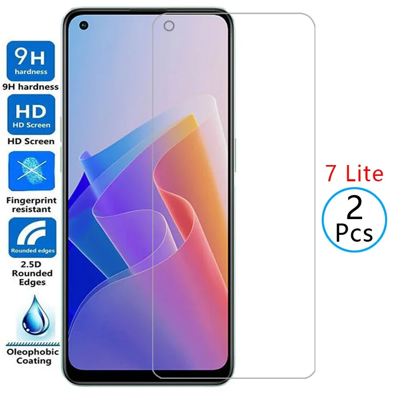 For 2pcs Tempered Glass for Oppo Reno7 Lite Protective Glass Screen Protector on Reno 7lite 7 Light Safety Phone Film Opp Opo