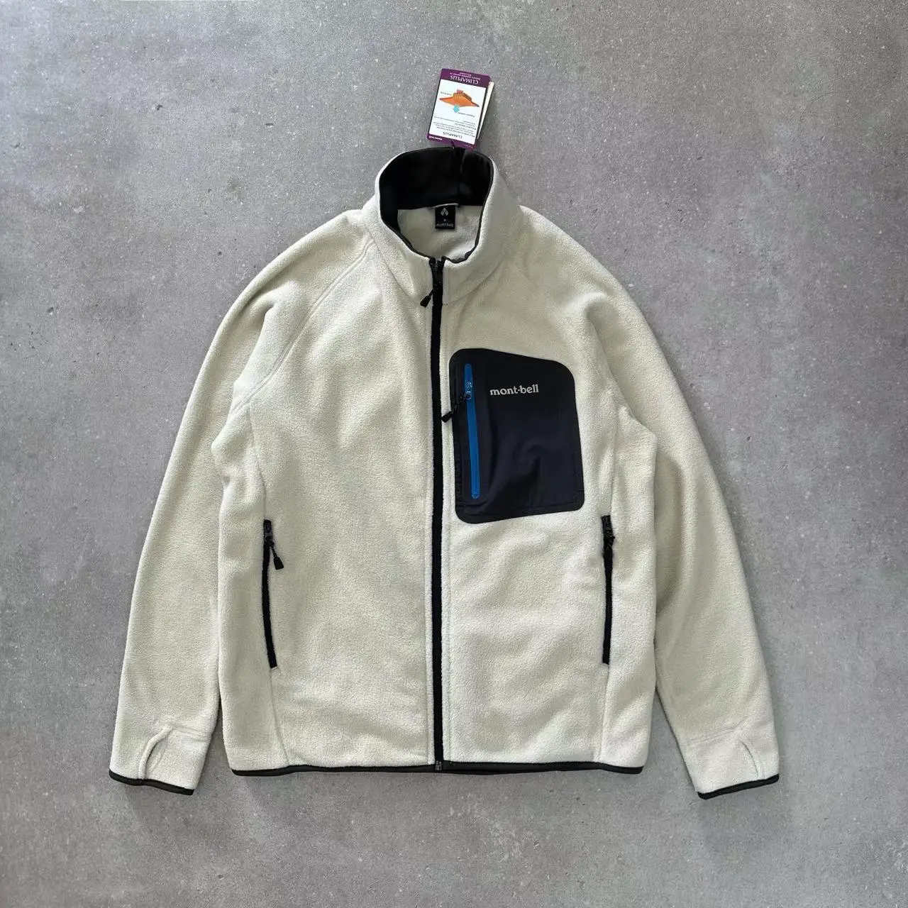 Chest Big Zipper Pocket MONTBELL Polar Fleece Zip Up Jacket Tops Men Women High Quality Loose Casual Winter Keep Warm Jackets