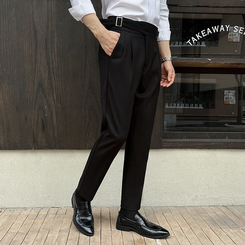 Men Suit Pants New British Style Business Casual Solid Slim Fit Straight Dress Pants for Men Formal Trousers Men Clothing