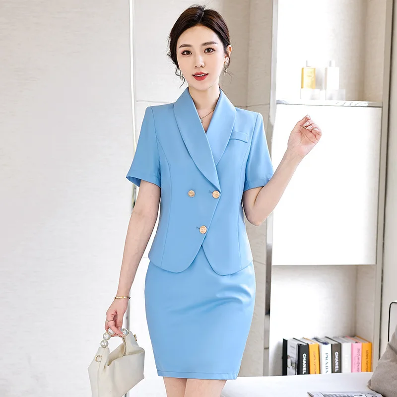 Black Suit Set Women's Spring and Summer New Business Temperament Goddess Temperament High-Grade Suit Jacket Two-Piece Suit Skir