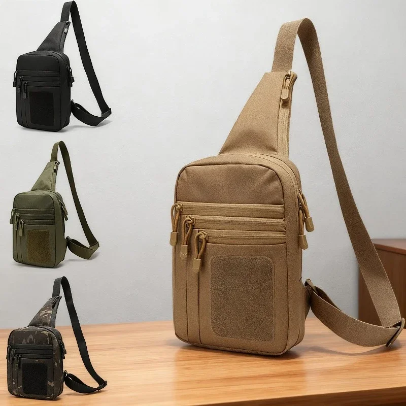 

2025 Waterproof Chest Bag, Outdoor Sling Bag with Multiple Pockets for Hiking Running Travel Cycling