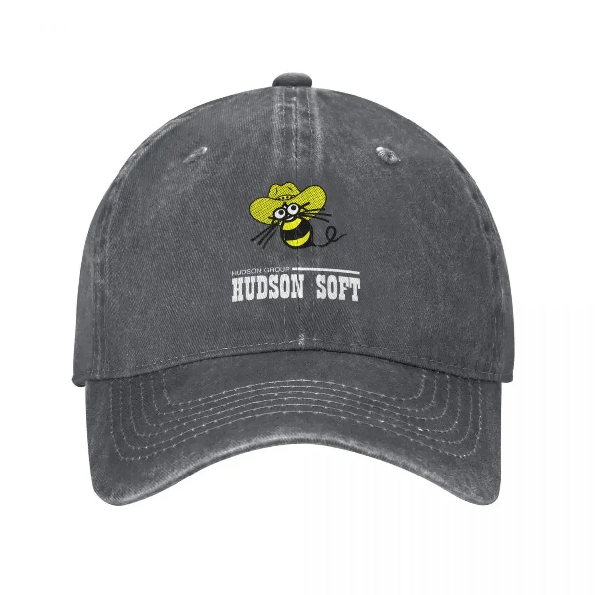 Hudson Soft (ハドソン) Cowboy Bee Logo Baseball Cap Ball Cap Rugby Hat men Golf Hat Man Mens Hats Women's