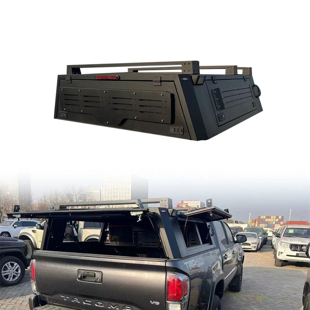 Pickup 4x4 Accessories Aluminum Alloy Truck Bed Rack System Hardtop Topper Canopy for Toyota