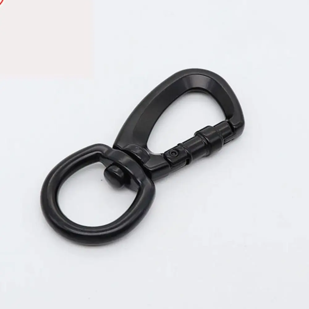 High Quality D Shape Climbing Carabiner Black 15mm/20mm/25mm Swivel Mountaineering Hook Safety Lock Outdoor Tool