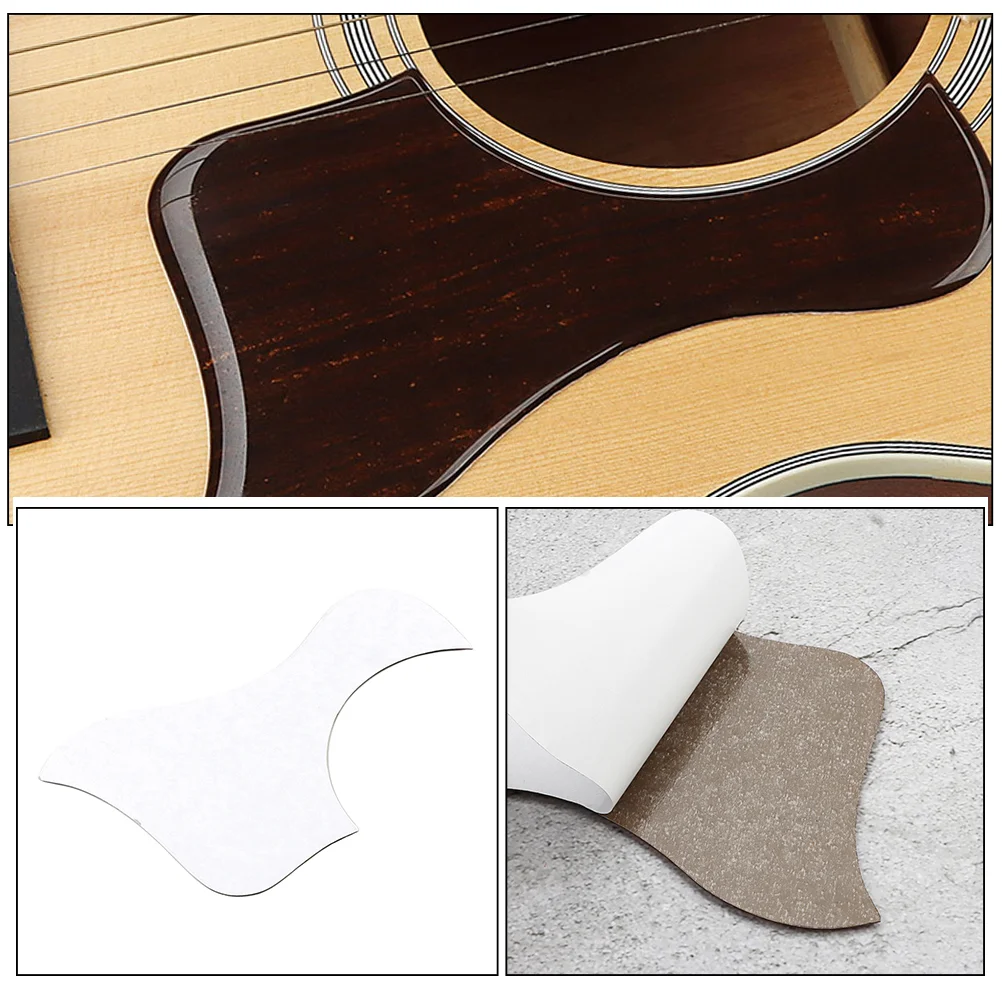 Wood Grain Guitar Pickguard Scratch Plate Picks for Acoustic Protective Decal Sticker Protector Protection Folk FLEOR ST