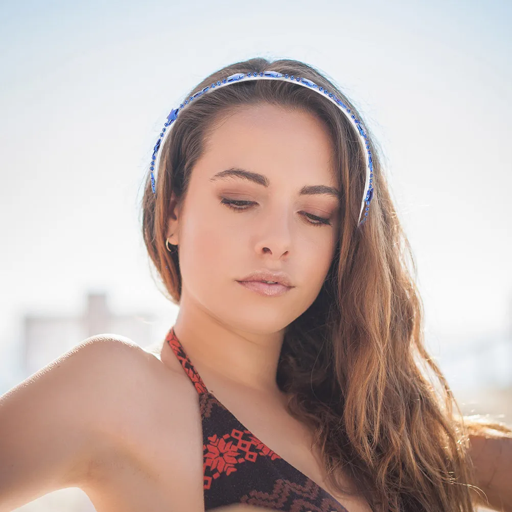 

Набор из 9 повязок для волос с узором в виде звезд, праздничные головные уборы для женщин на День независимости, 4 июля, День памяти.