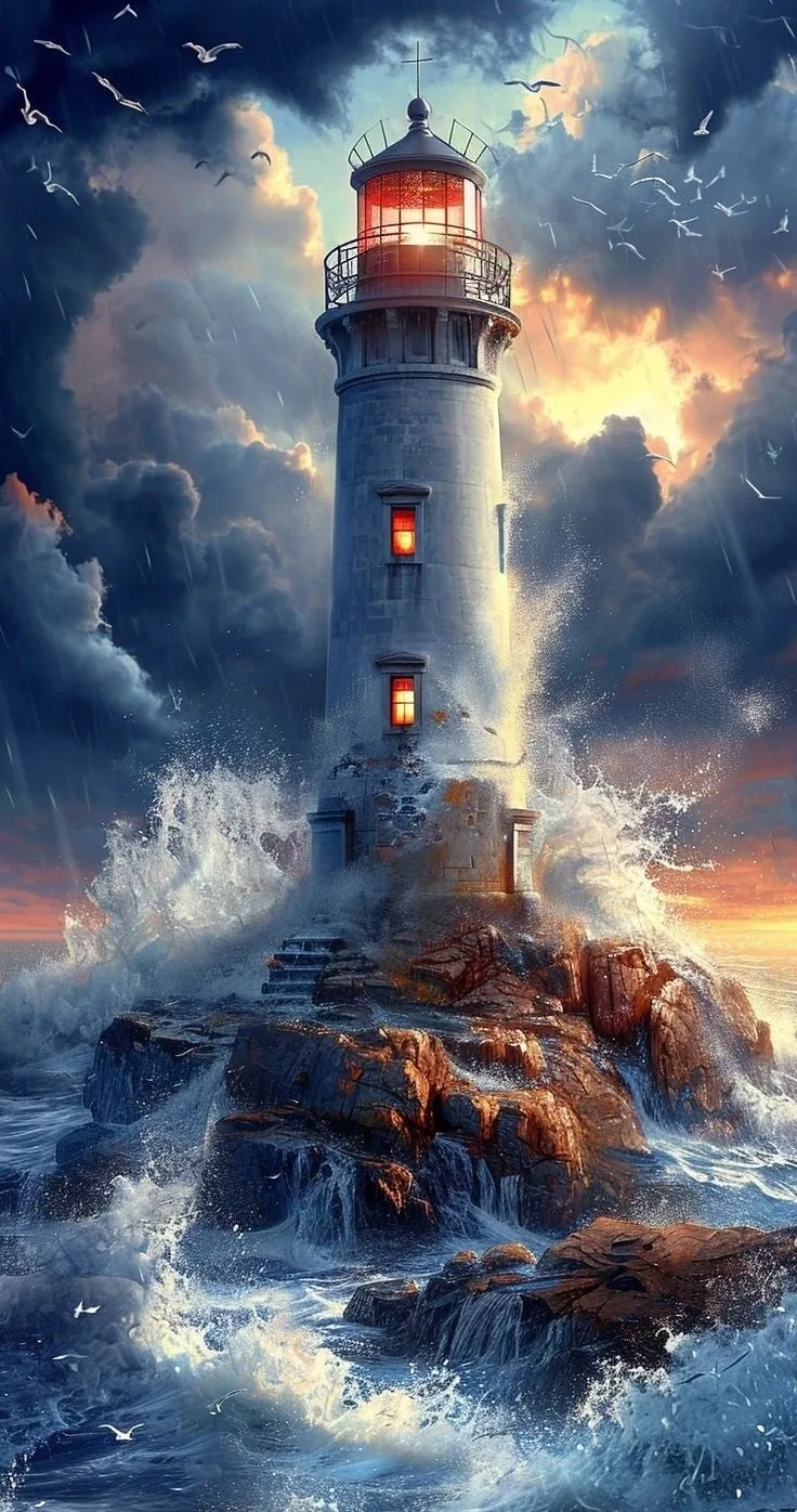 

Div 5D Море Океан Рок Маяк Птица волна Полная алмазная живопись наборы крестиков искусство океан морская жизнь 3D краска бриллианты