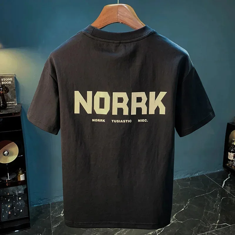 2026 new men's clothing fashion printed T-shirt summer trend casual short sleeved loose slimming versatile comfortable top