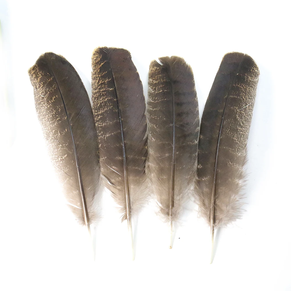 Muy Bien 5pcs Natural Turkey Feather Sewing Hair Accessories Headwear Hat Mask Handmade Jewelry Feather Decorations