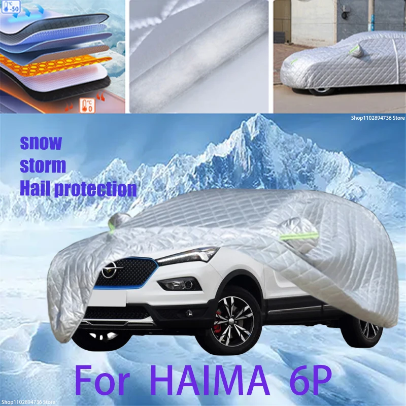 

For HAIMA 6P Outdoor Cotton Thickened Awning For Car Anti Hail Protection Snow Covers Sunshade Waterproof Dustproof