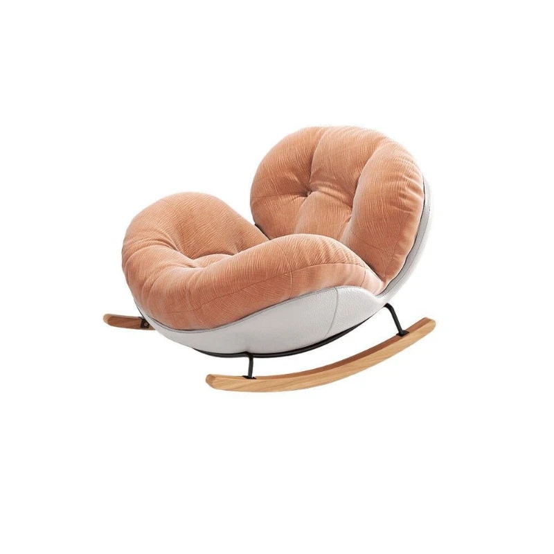 Sofa eggshell cream wind rocking chair lazy recliner casual single