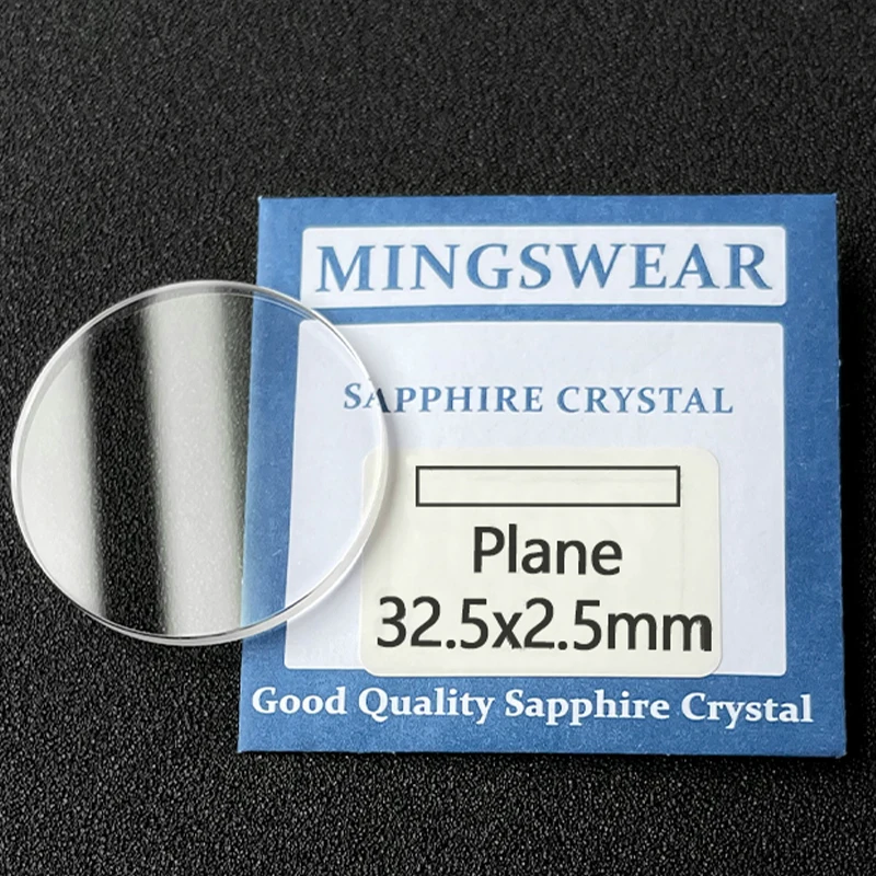 Sapphire Watch Glass Flat 2.5mm Thick Diameters 30-39.5mm Anti scratch Replacement Transparent crystal  1Pieces