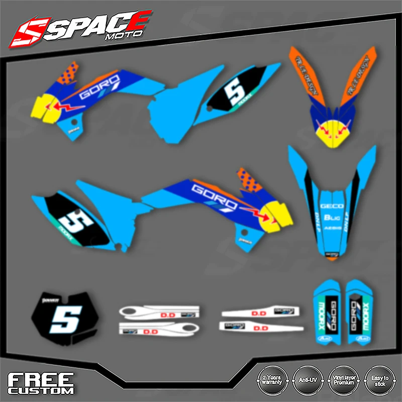 

SPACE Custom Motorcycle Graphics Background Decal for KTM SX SX85 2013 2014 SX85 2015 2016 2017 Stickers Kits 01