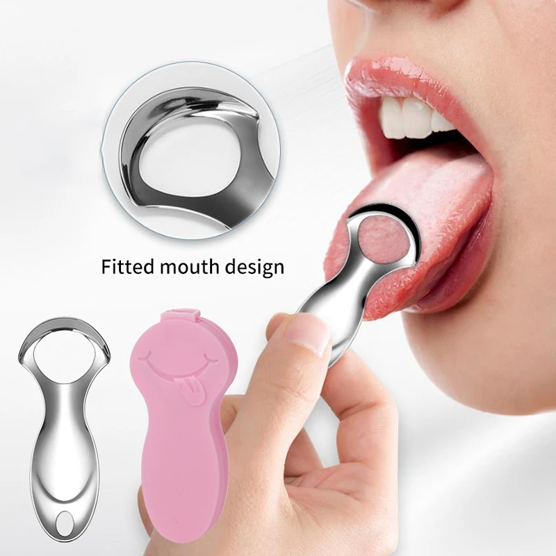 Mini Tongue Scraper Cleaner, Metal Boca Raspando Escova, Adultos Respiração Torres, Ferramenta de Cuidados Dentais, Mau Hálito