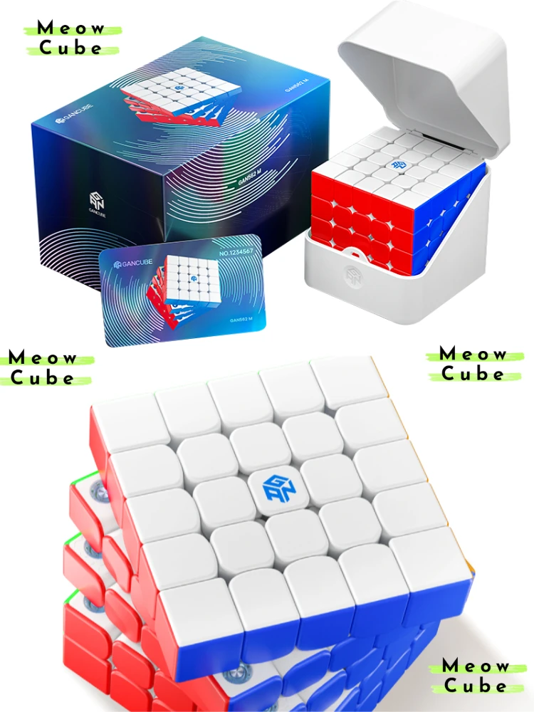 

[MeowCube] GAN562M 5x5 Speed Magic Cube Магнитный куб без наклеек Головоломка с УФ-покрытием Матовый Cubo Подарки для Speedcuber