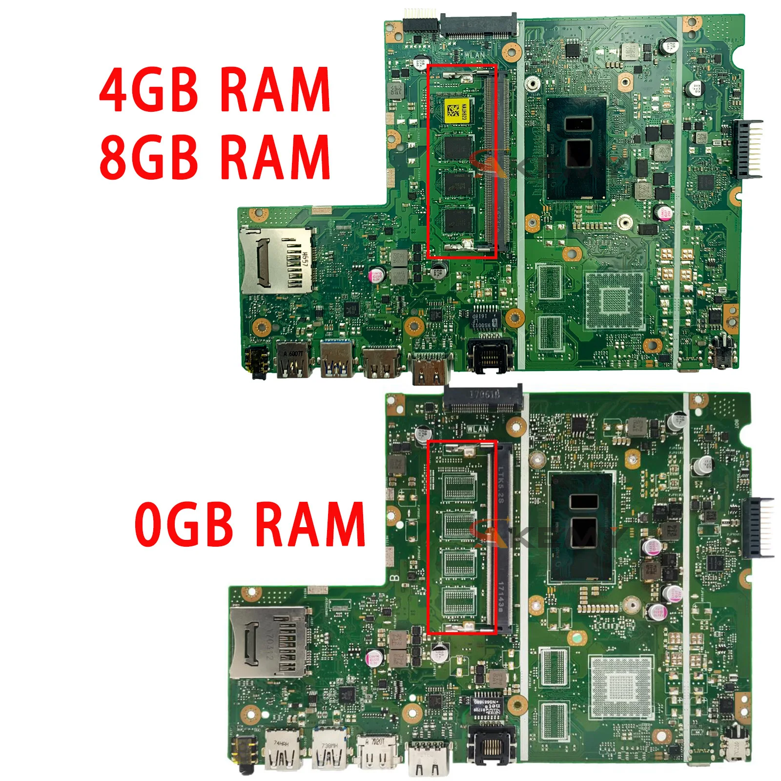 AKEMY X541UA X541UAK Laptop Motherboard I3 I5 I7 6th/7th Gen CPU for ASUS X541UJ X541UV X541UVK X541UQ X541U Notebook Mainboard