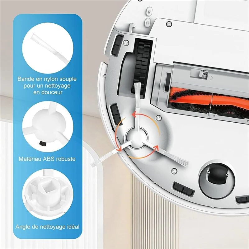 

FORC-Accessory For Xiaomi X20+ Robot Vacuum Cleaner Main Side Brush Hepa Filter Mop Cloth Dust Bags Replacement Parts