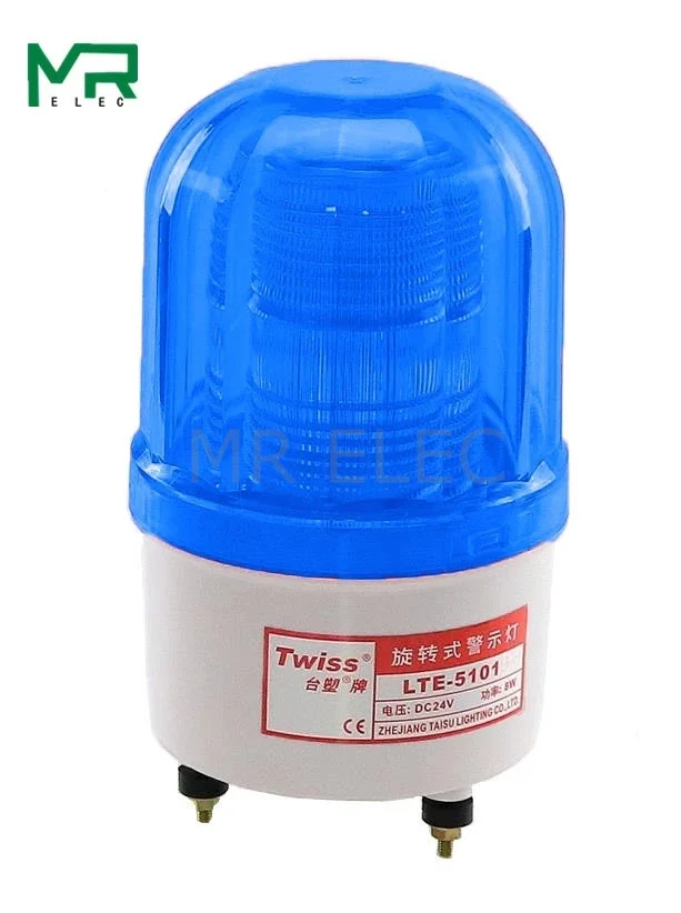 LTE-5101 LED Rotating rotary strobe Alarm Lamp light siren  LED warning light no voice 12V 24V 110V 220V