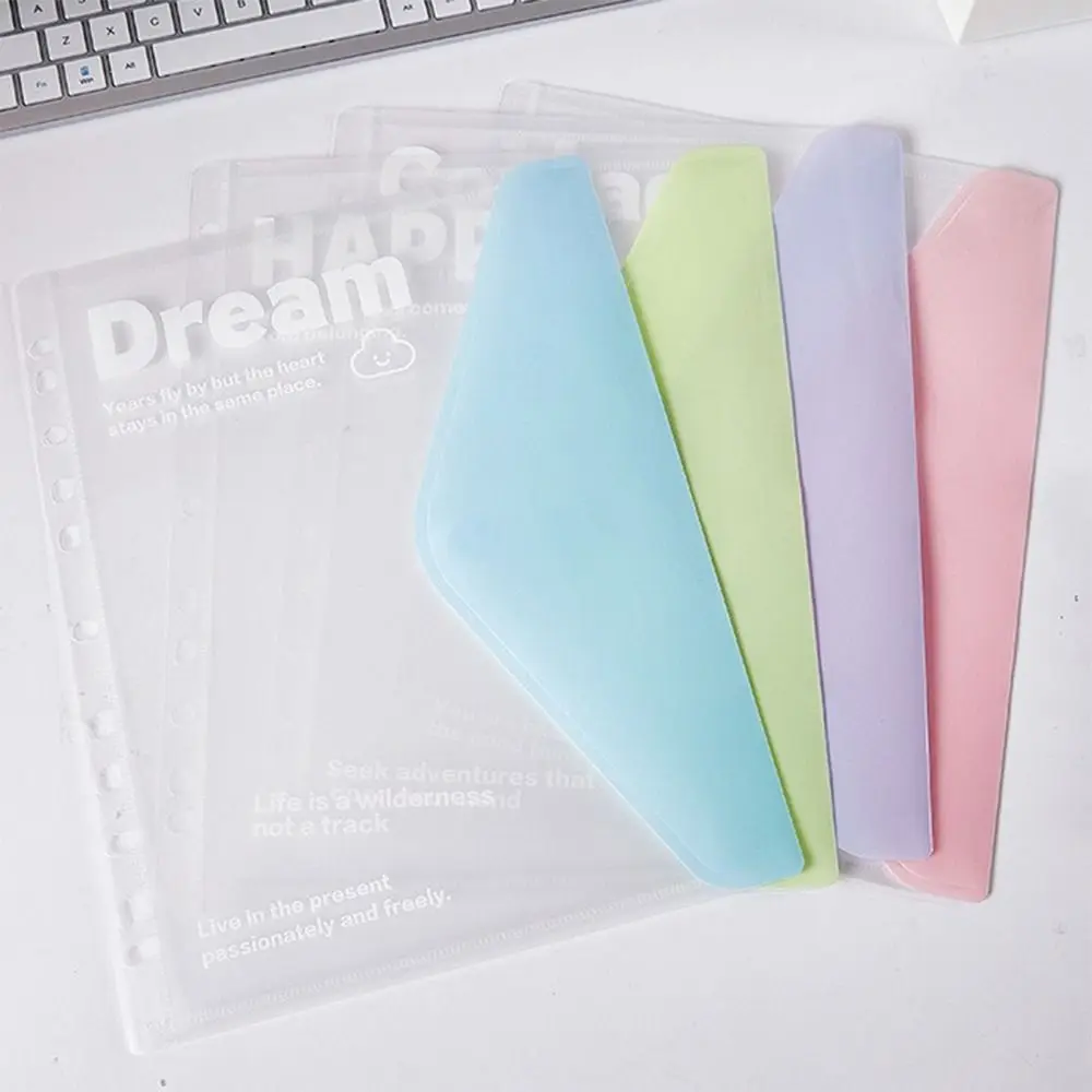 

Loose Leaf A4 File Folder Detachable Students Stationery Exam Paper Storage Bag Transparent Office Storage Booklet
