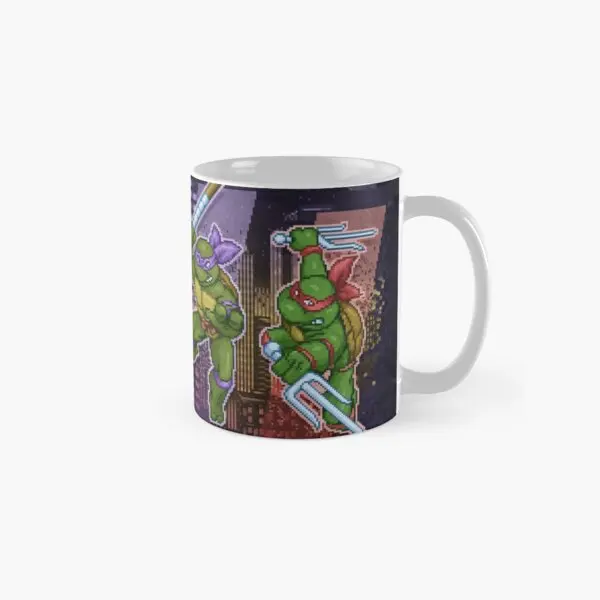 Mutant Ninja Turtle Teenagers Classic  Mug Cup Drinkware Tea Gifts Photo Handle Round Design Printed Coffee Simple Picture