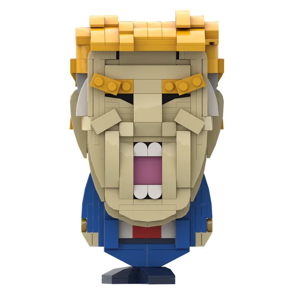 MOC Presidential Cartoon Trumps Scene Building Block Set American Trumps Brickheadzs Figure Bricks Model Toy for kids Gift